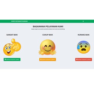 Aplikasi Survey Kepuasan
  Pelanggan bisa online dan ofline